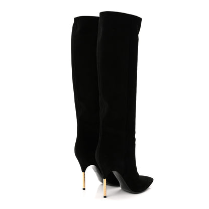 Louis Vuitton Suede High Boots 41 Black 4 of 9