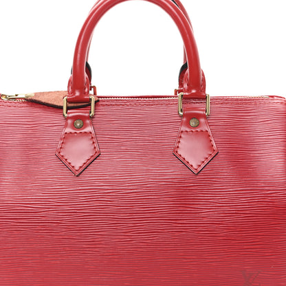 Louis Vuitton Epi Speedy 25 Castillan Red 8 of 10