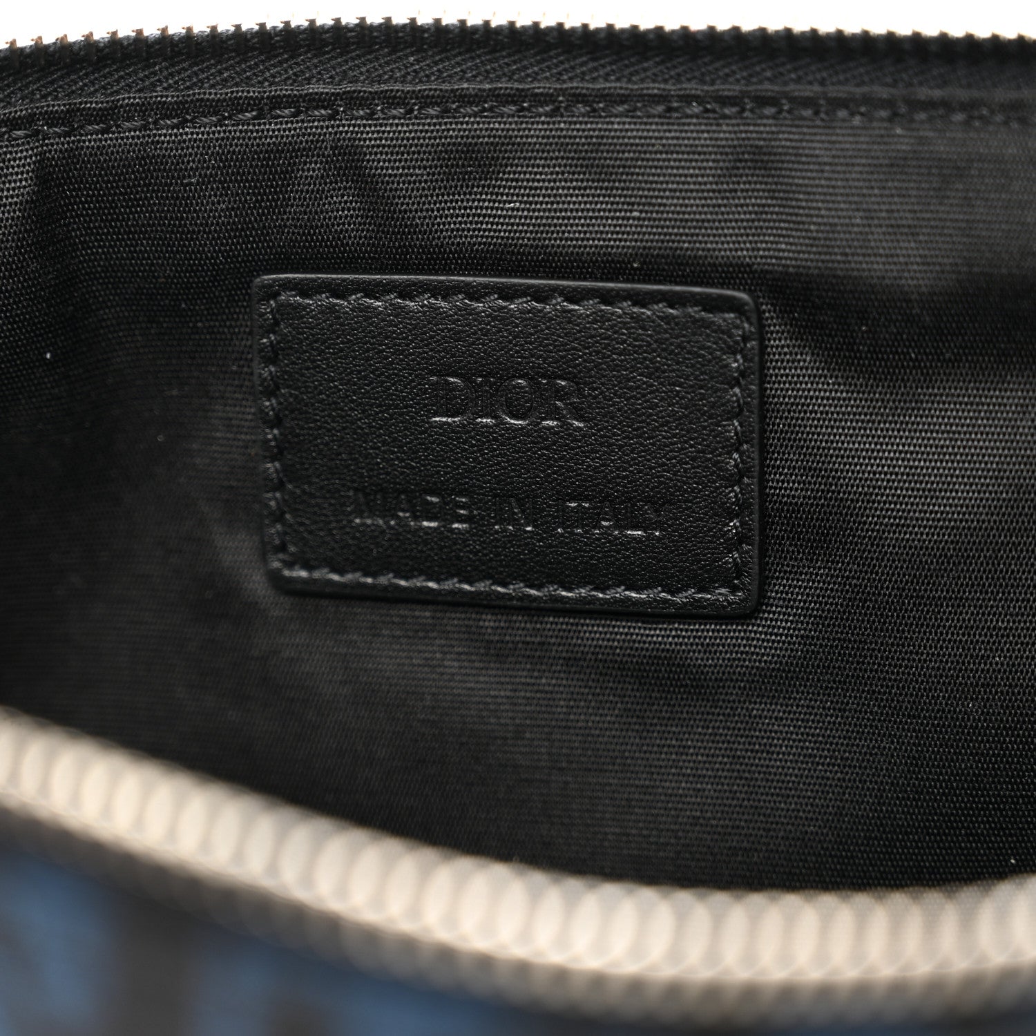 Christian Dior Nylon Printed Cosmetic Pouch Blue 6 of 7