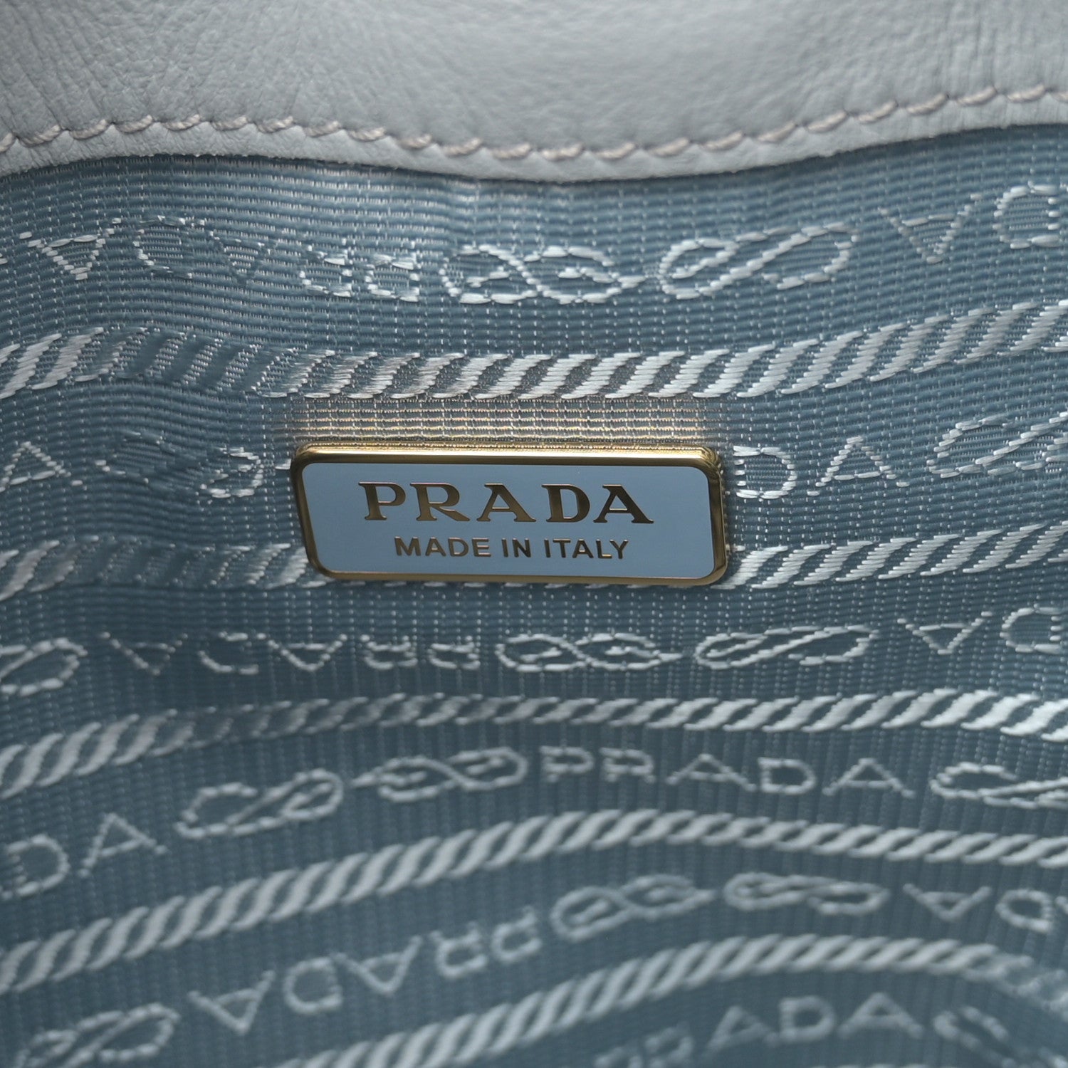 Prada Calfskin Mini Bucket Bag Opaline 6 of 11
