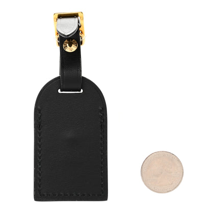 Louis Vuitton Calfskin City Steamer Luggage Tag Black 2 of 4