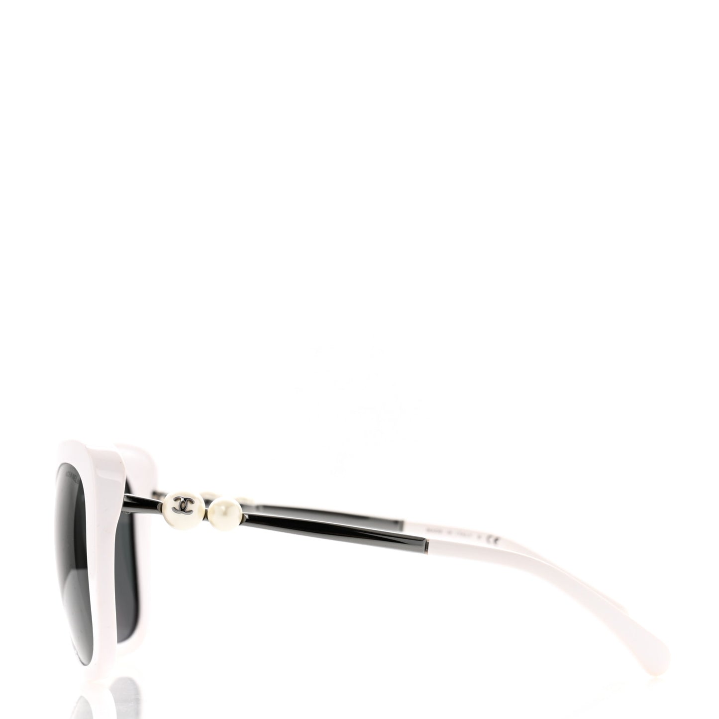 Acetate Butterfly Winter Pearl Sunglasses 5339-H White