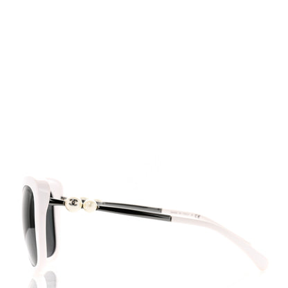 Chanel Acetate Butterfly Winter Pearl Sunglasses 5339-H White 3 of 8