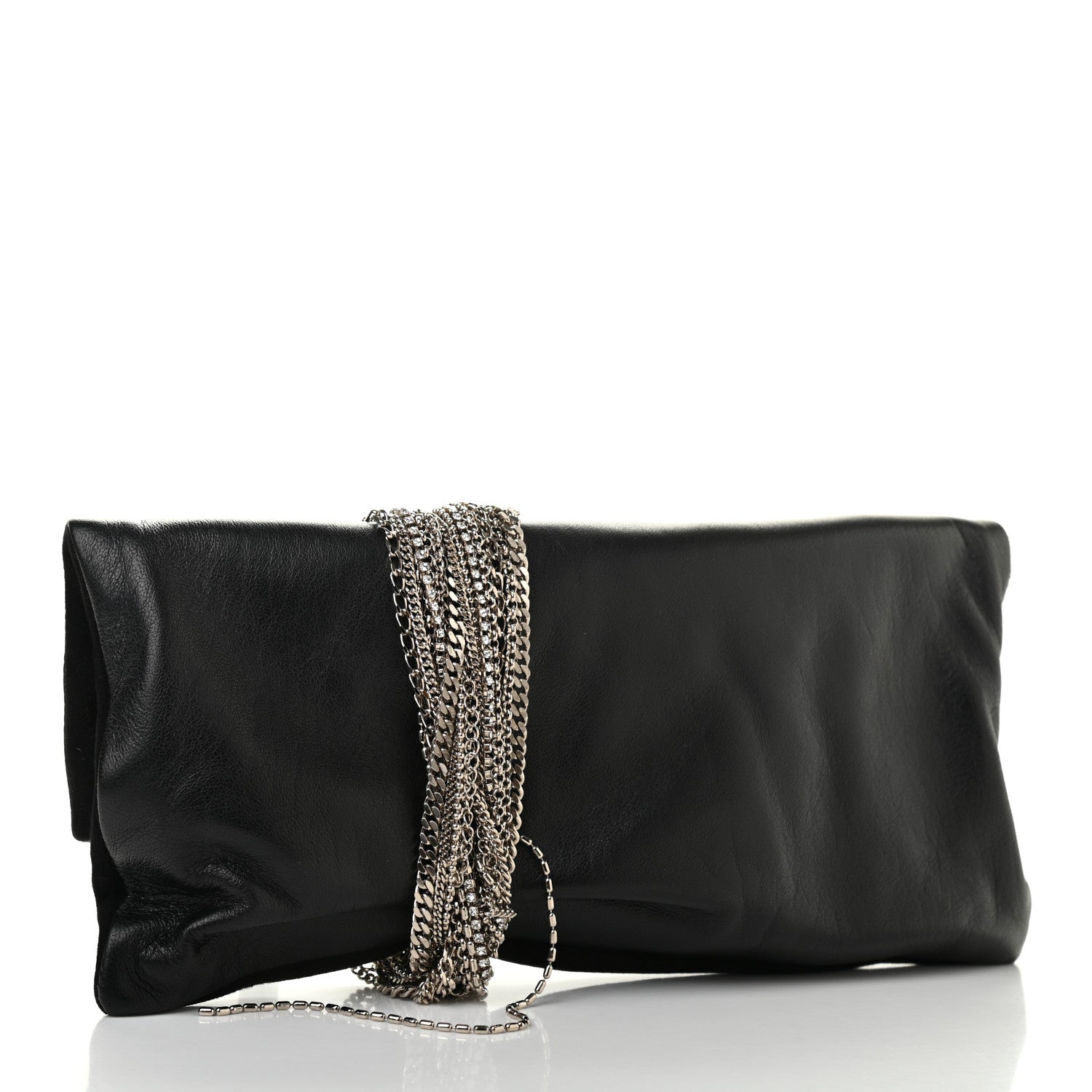 Jimmy Choo Calfskin Chandra Clutch Black 3 of 11