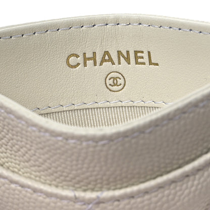 Chanel Caviar Quilted Card Holder White 6 of 10
