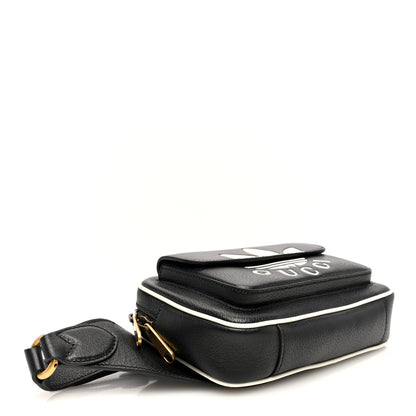 Gucci X ADIDAS Textured Dollar Calfskin Belt Bag Black 4 of 9