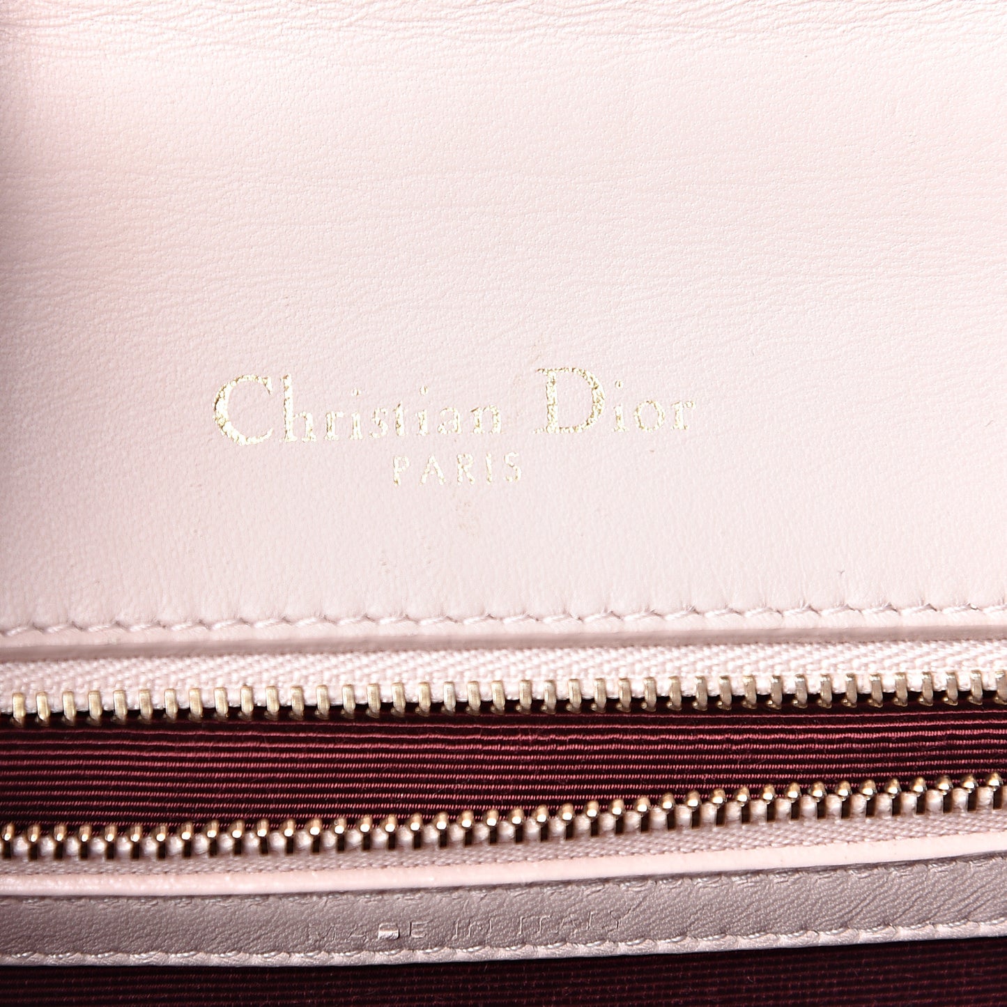 Patent Calfskin Medium Diorama Flap Bag Beige
