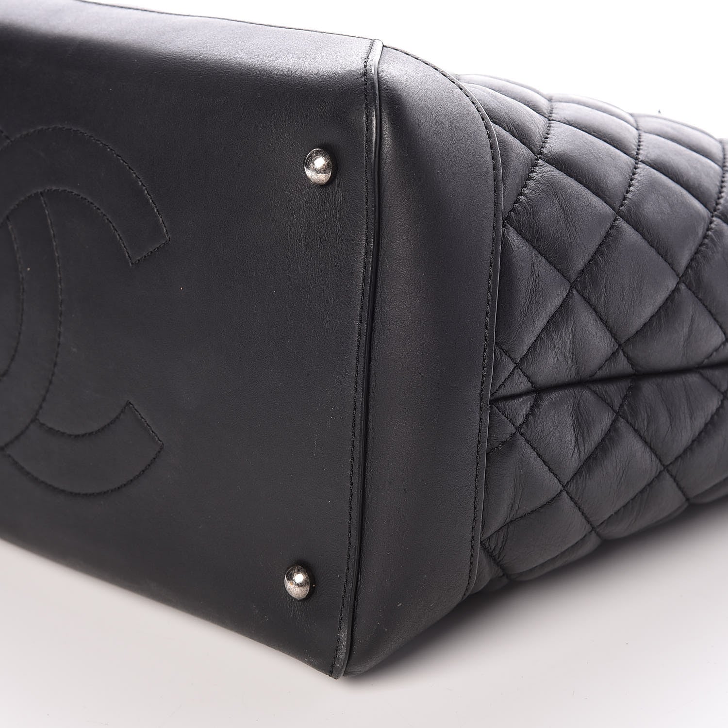 Chanel Calfskin Quilted Small Easy Shopping Tote Black 9 of 9