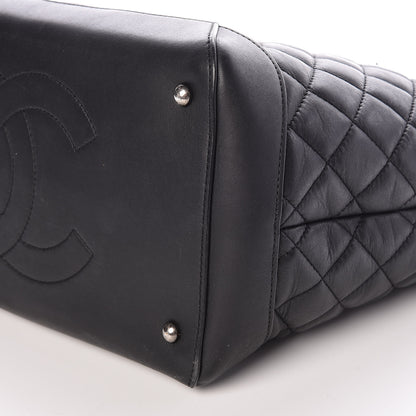 Chanel Calfskin Quilted Small Easy Shopping Tote Black 9 of 9