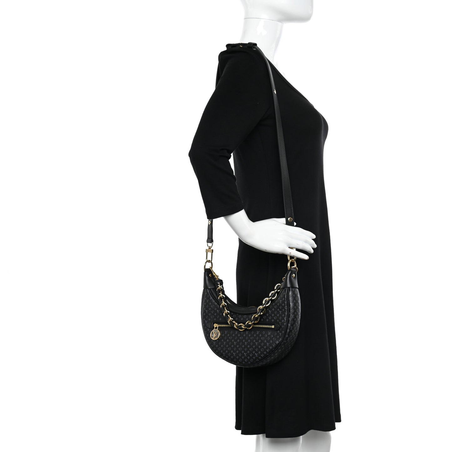 Calfskin Embossed Monogram Loop Black