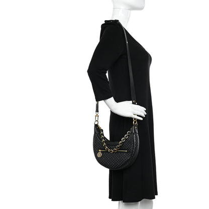 Louis Vuitton Calfskin Embossed Monogram Loop Black 2 of 9