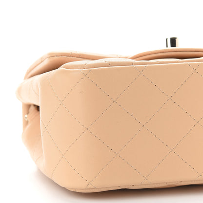 Chanel Lambskin Quilted Mini Square Flap Beige 7 of 8