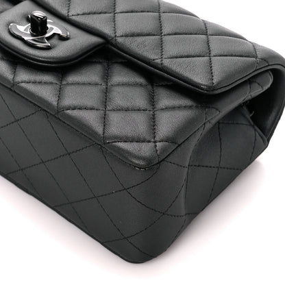 Chanel Lambskin Quilted Mini Rectangular Flap So Black 11 of 12