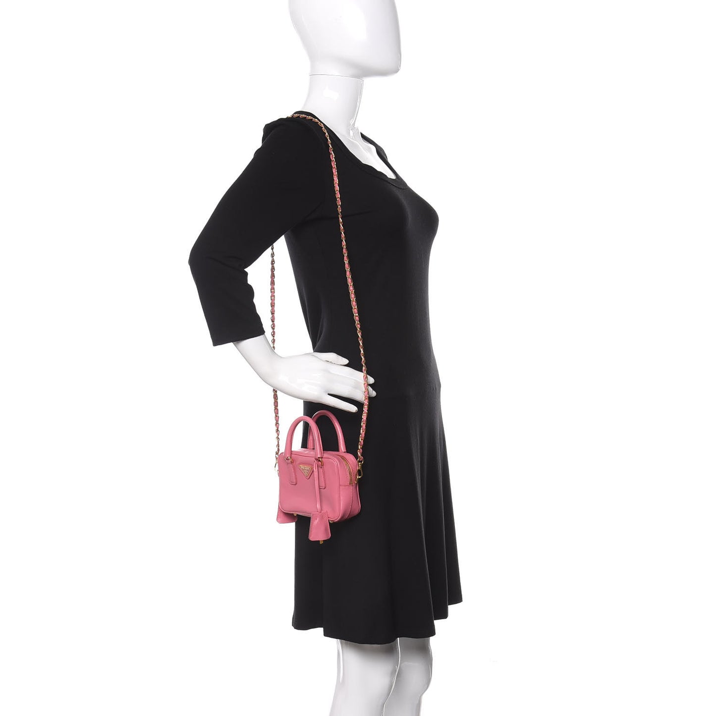 Saffiano Lux Mini Top Handle Crossbody Geranio