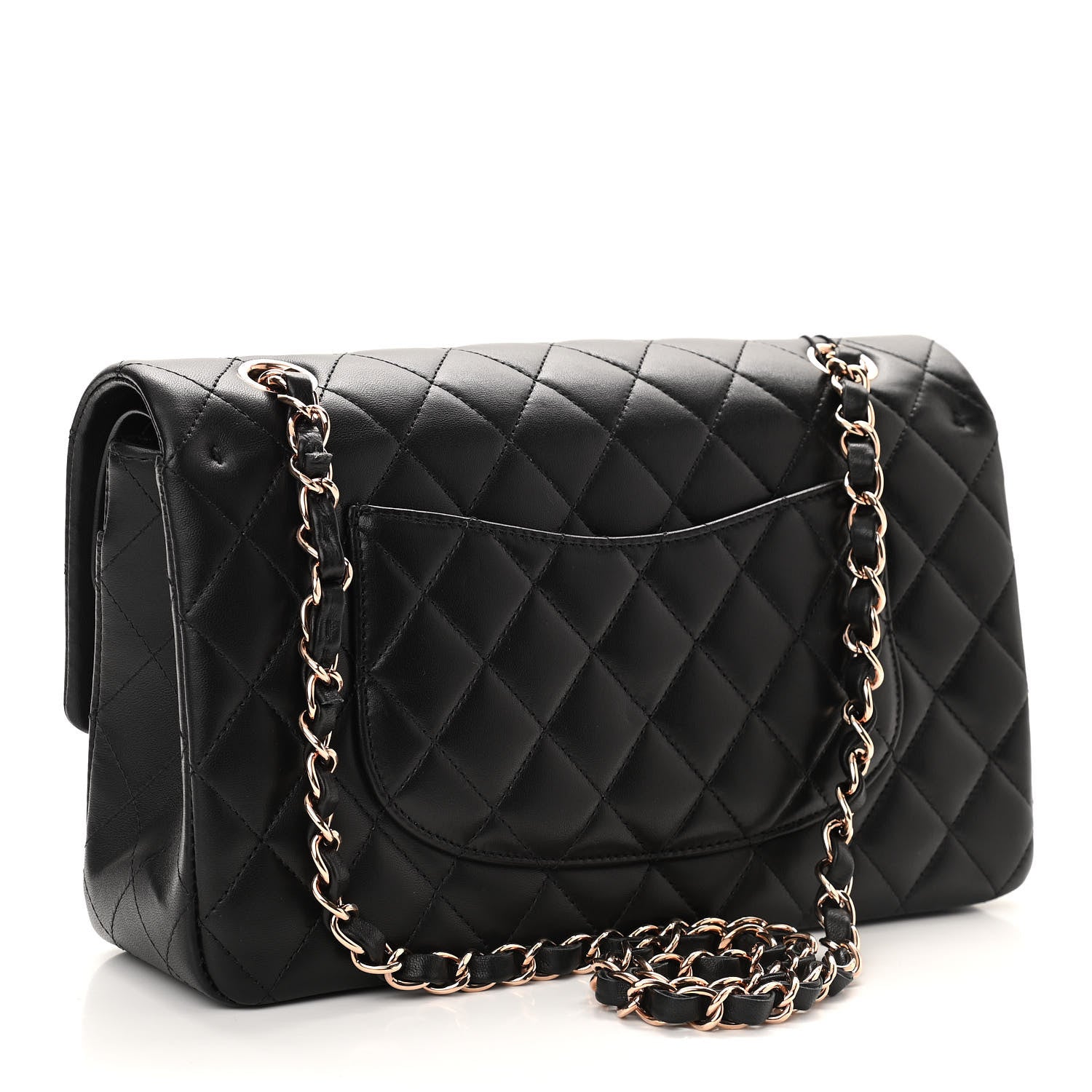 Chanel Lambskin Quilted Medium Double Flap Black 3 of 11
