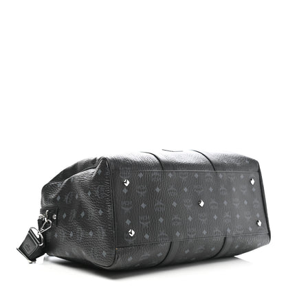 MCM Visetos Medium Traveler Weekender Duffle Bag Black 4 of 11