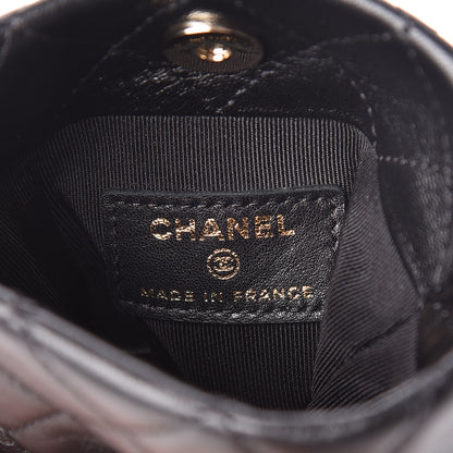 Chanel Lambskin Quilted Chain Around Phone Holder Black 6 of 11