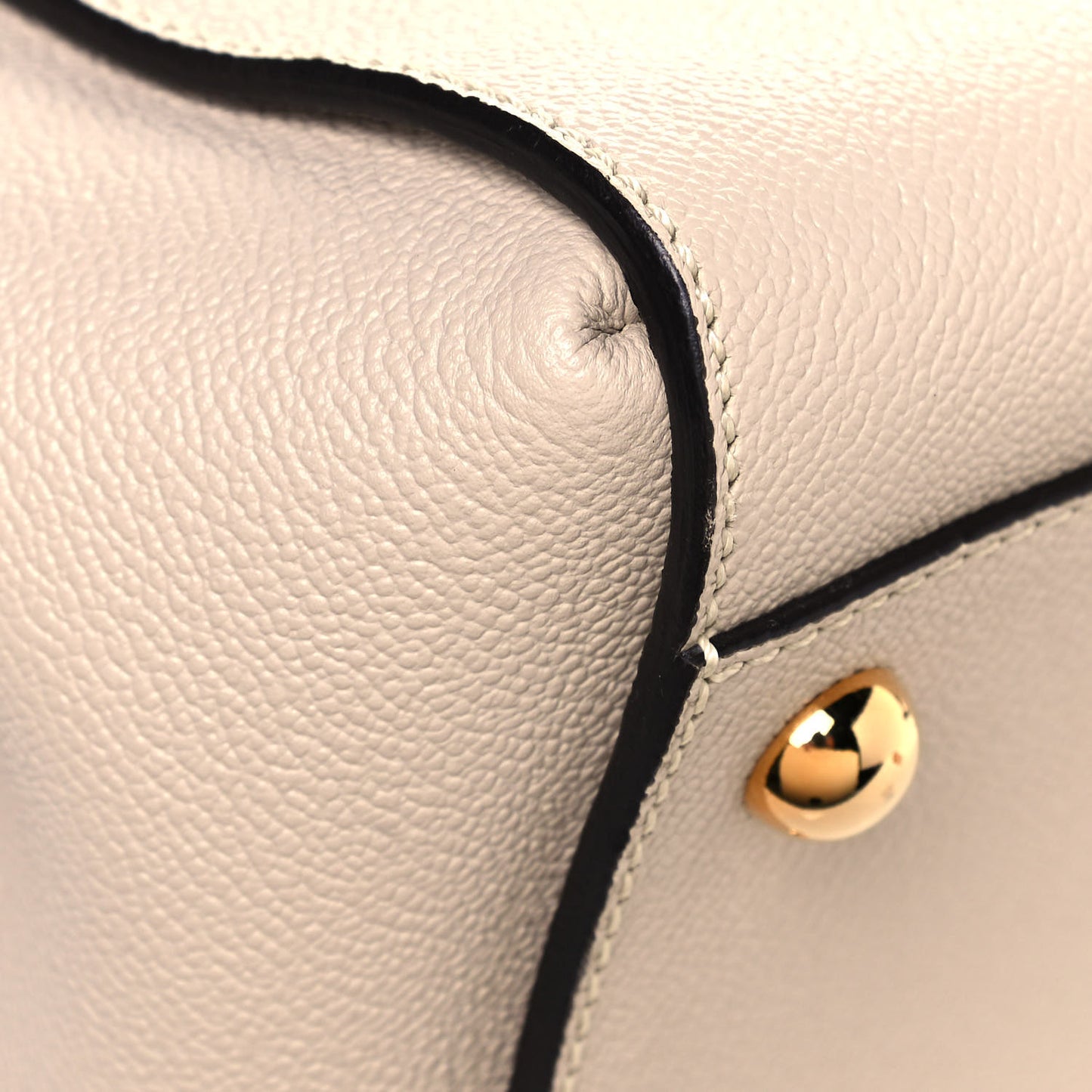 Soft Grain Calfskin Medium Buckle Tote Limestone