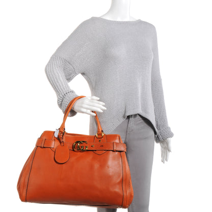 Gucci Leather Large GG Running Tote Orange 2 of 7