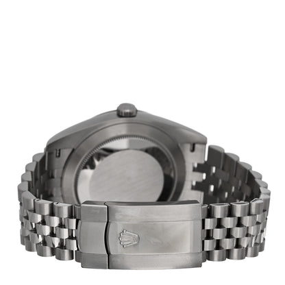 Rolex Stainless Steel 18K White Gold 41mm Oyster Perpetual Wimbledon Datejust Watch Slate 126334 3 of 4
