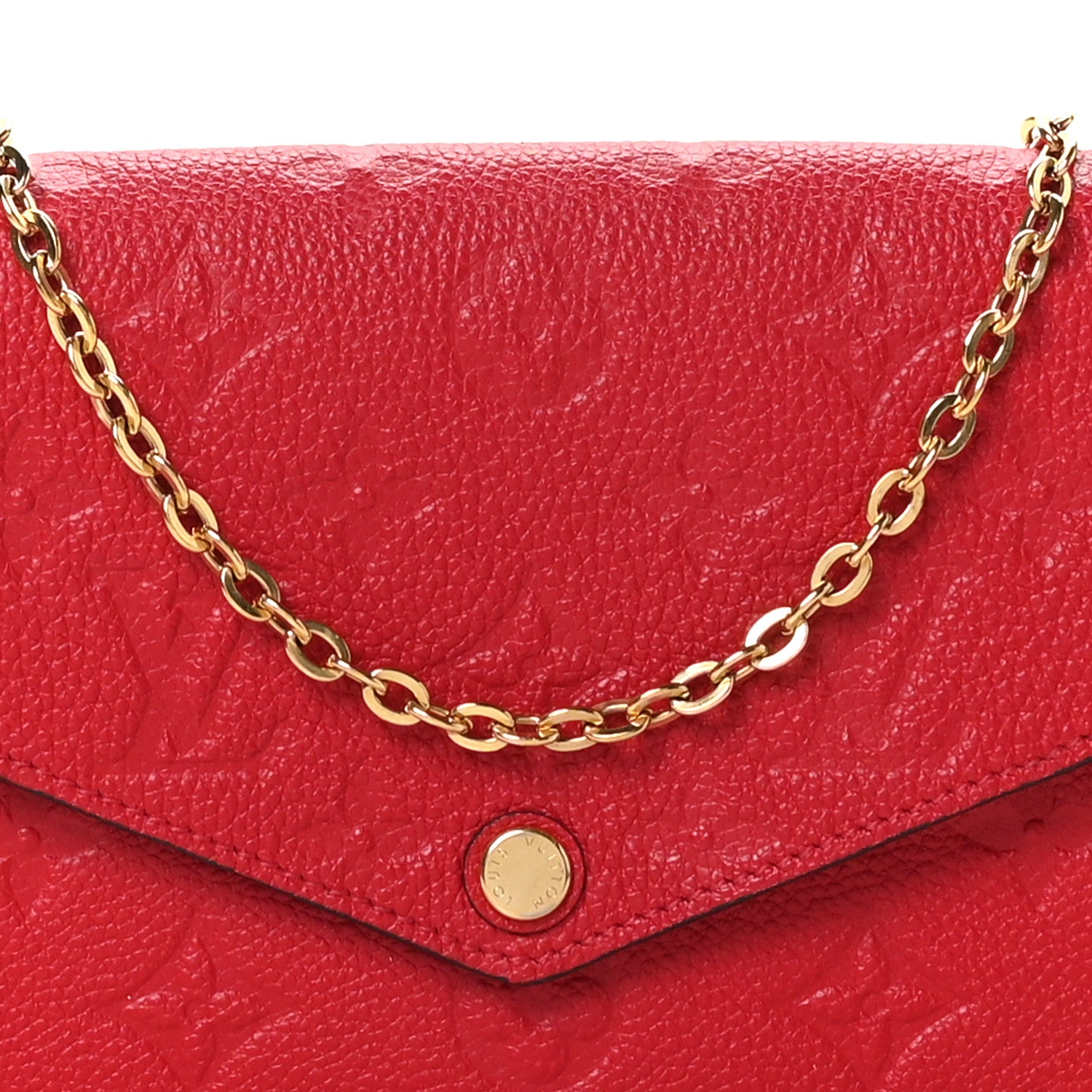 Louis Vuitton Empreinte Pochette Felicie Chain Wallet Scarlet 7 of 9