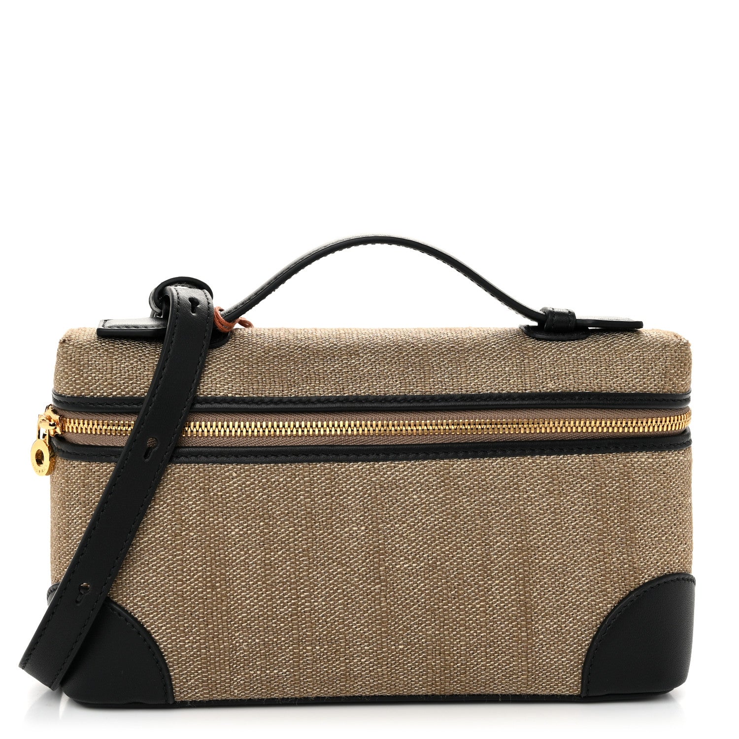 Loro Piana Hemp Silk L19 Extra Pocket Pouch Mooncake Biscuit Black 1 of 9