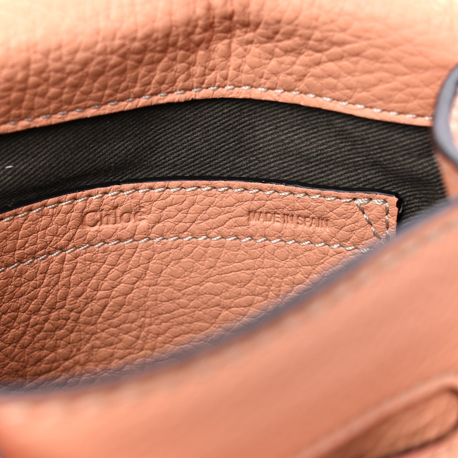 Chloe Calfskin Mini Marcie Round Crossbody Bag Peach Bloom 6 of 9
