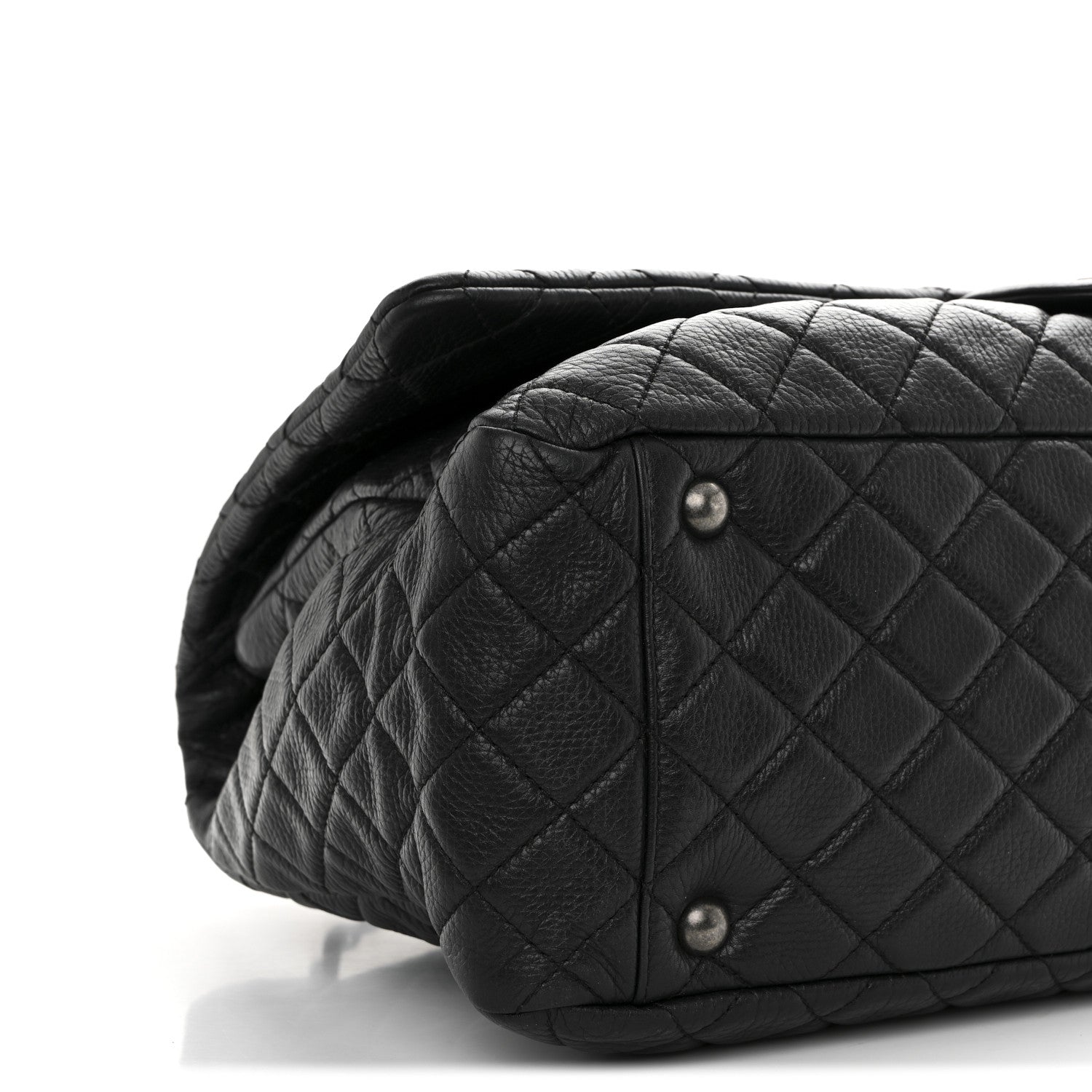 Chanel Calfskin Quilted XXL Travel Flap Bag Black 9 of 11