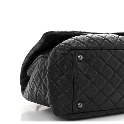 Chanel Calfskin Quilted XXL Travel Flap Bag Black 9 of 11