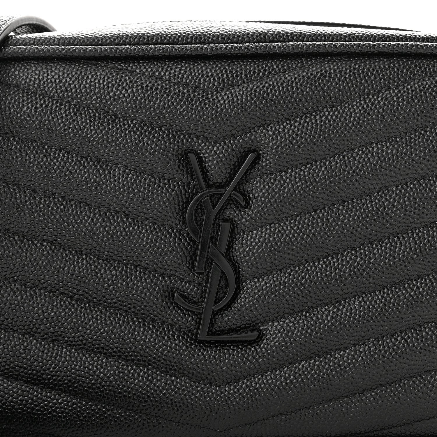 Saint Laurent Grain De Poudre Matelasse Monogram Mini Lou Camera Bag Black 8 of 11