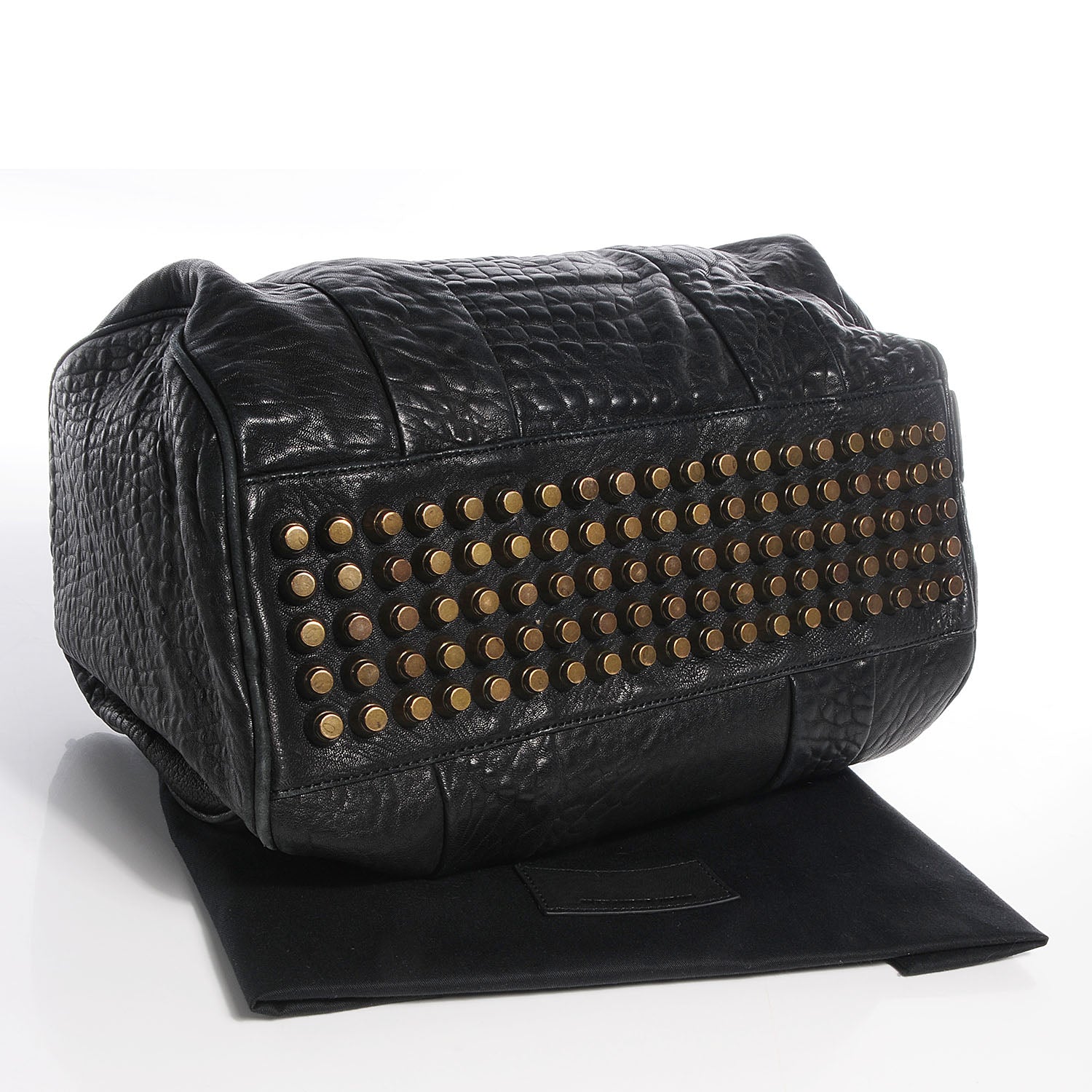 Alexander Wang Pebbled Leather Rocco Black Antique Brass Hardware 4 of 7