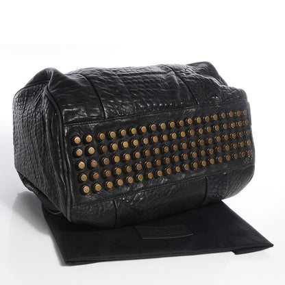 Alexander Wang Pebbled Leather Rocco Black Antique Brass Hardware 4 of 7