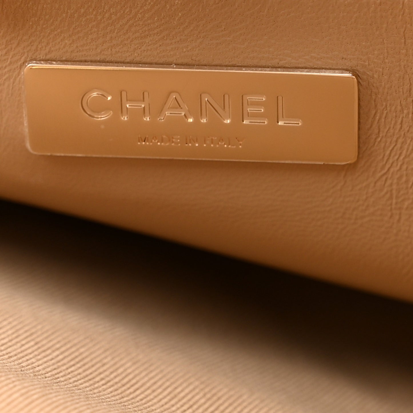 Shiny Lambskin Quilted 31 Shopping Bag Beige