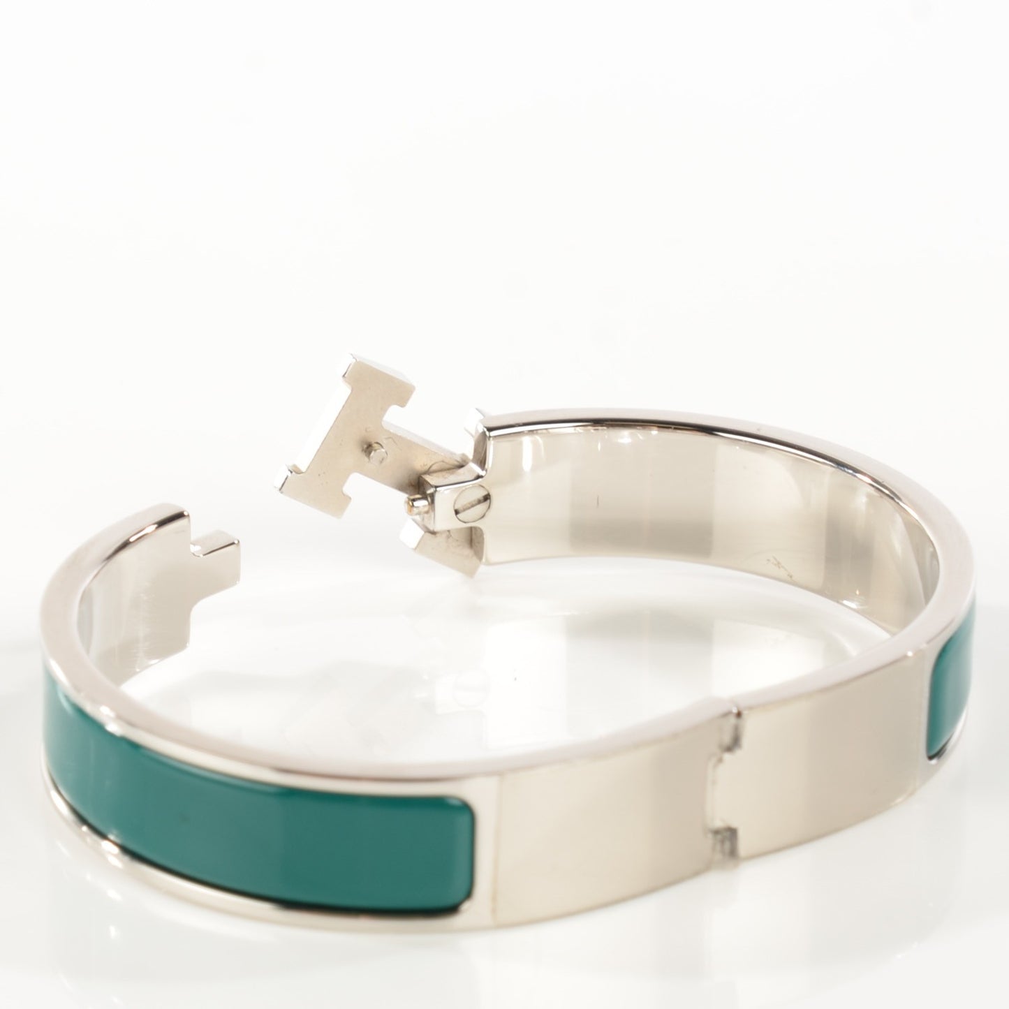 Enamel Narrow Clic Clac H Bracelet PM Malachite