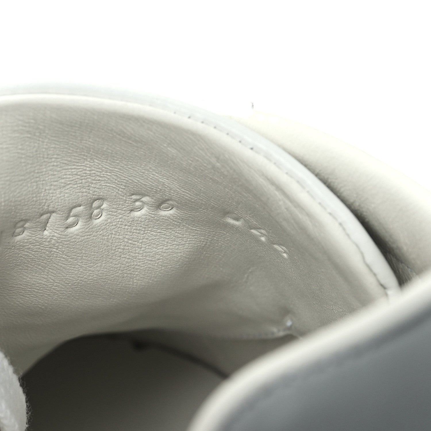Gucci Calfskin Interlocking G Perforated Womens Ace Sneakers 36 White Grey Sky 8 of 9