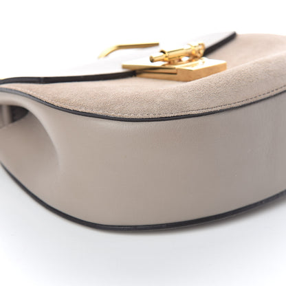 Chloe Suede Smooth Calfskin Mini Drew Shoulder Bag Motty Grey 7 of 8