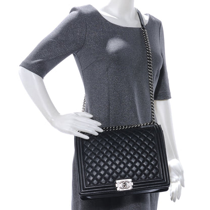 Chanel Calfskin Quilted Large Boy Flap Black 2 of 7