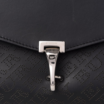 Burberry Calfskin Perforated Small Macken Crossbody Bag Black 8 of 8