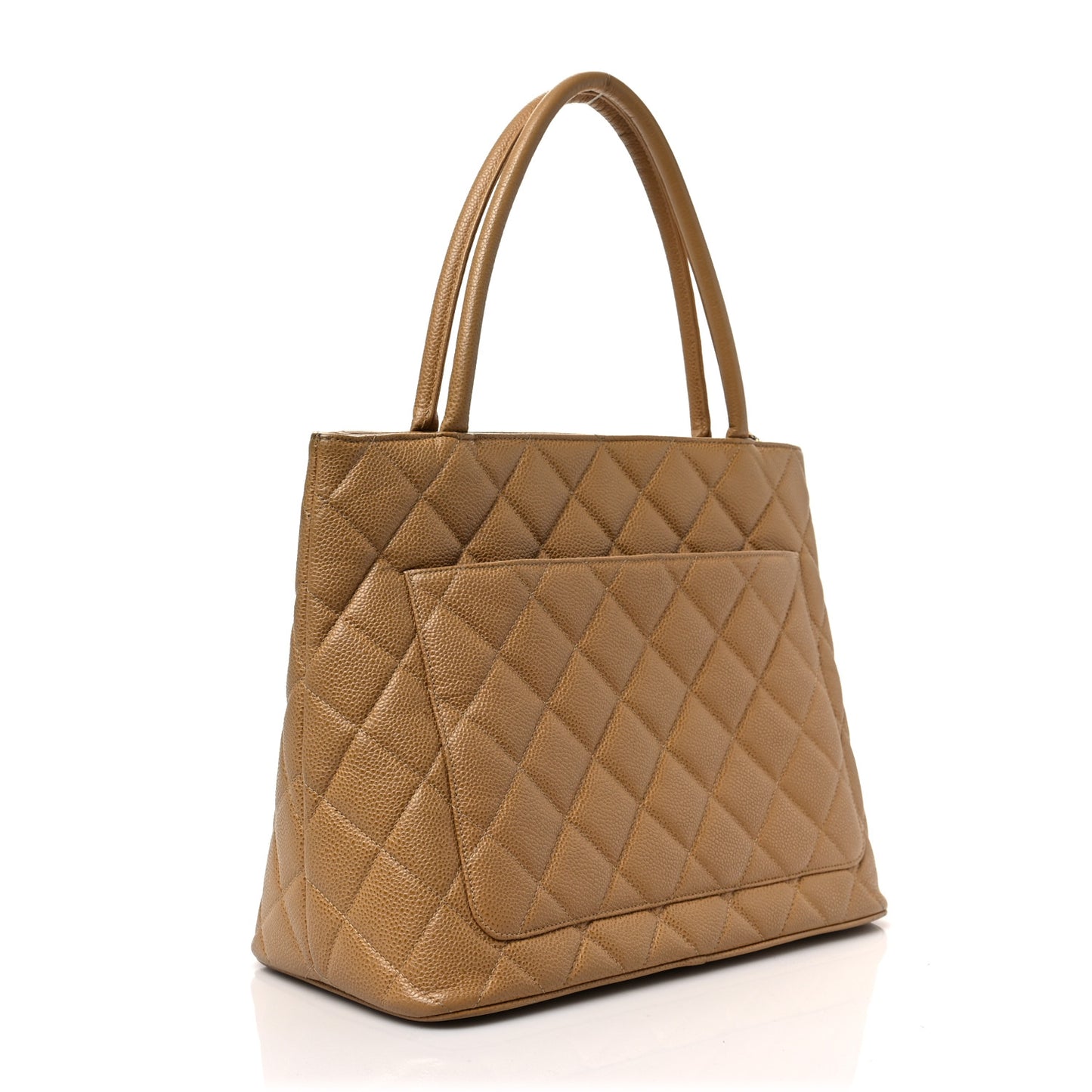 Caviar Quilted Medallion Tote Dark Beige