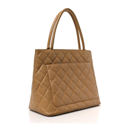 Chanel Caviar Quilted Medallion Tote Dark Beige 2 of 8