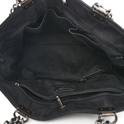 Chanel Calfskin Quilted Small Shopping In Chains Tote Black 5 of 10