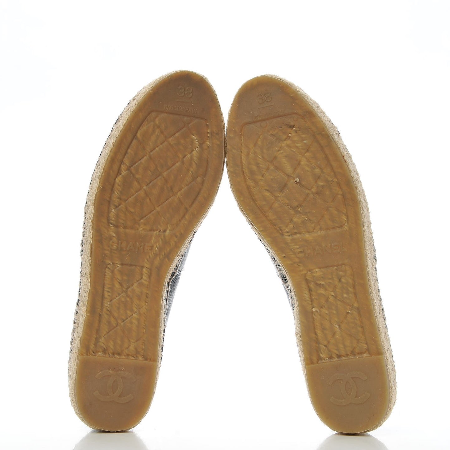 Lambskin CC Espadrilles 38 Black