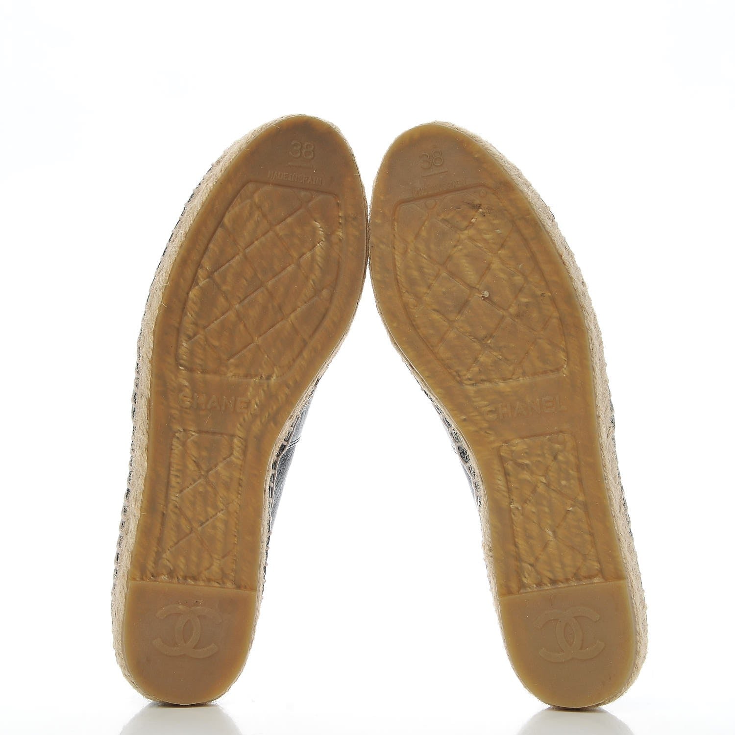 Chanel Lambskin CC Espadrilles 38 Black 5 of 11