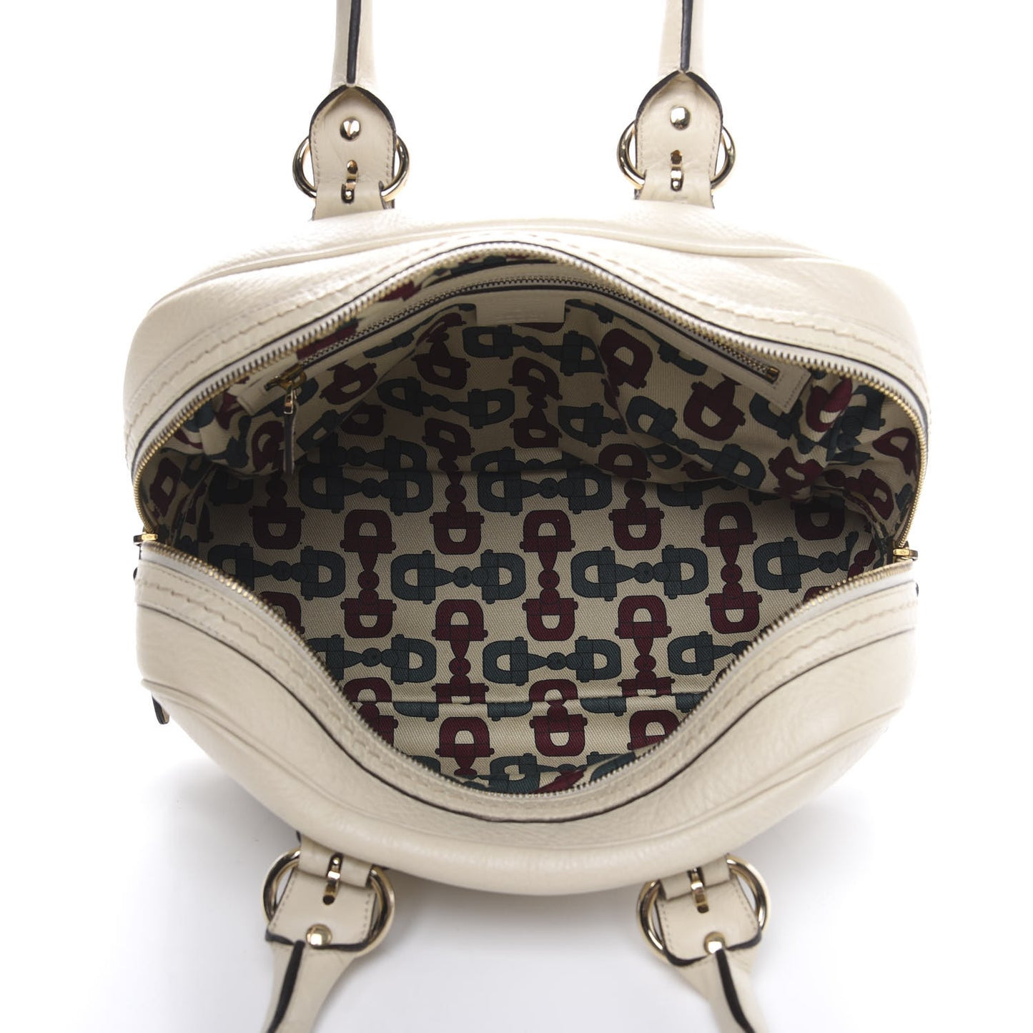 Calfskin Guccissima Signoria Extra Large Dome Bag Ivory