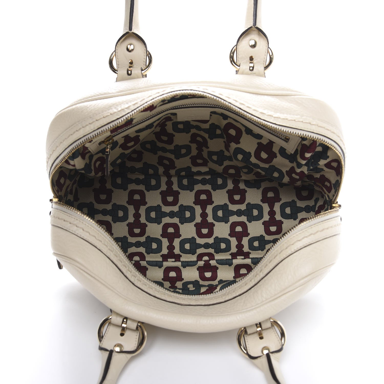Gucci Calfskin Guccissima Signoria Extra Large Dome Bag Ivory 5 of 14