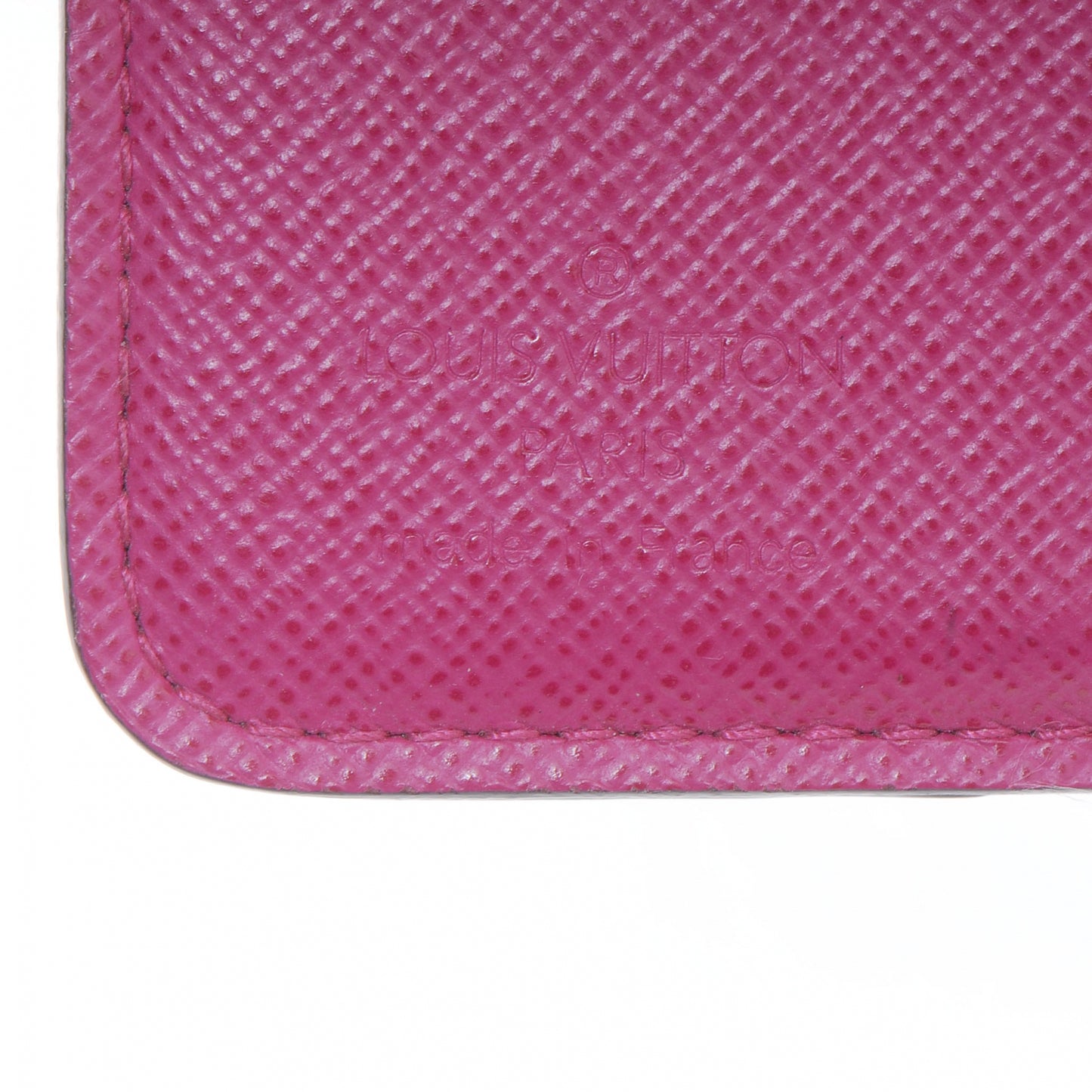 Monogram Perforated Compact Zipped Wallet Fuchsia