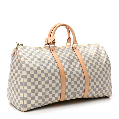 Louis Vuitton Damier Azur Keepall 50 4 of 12