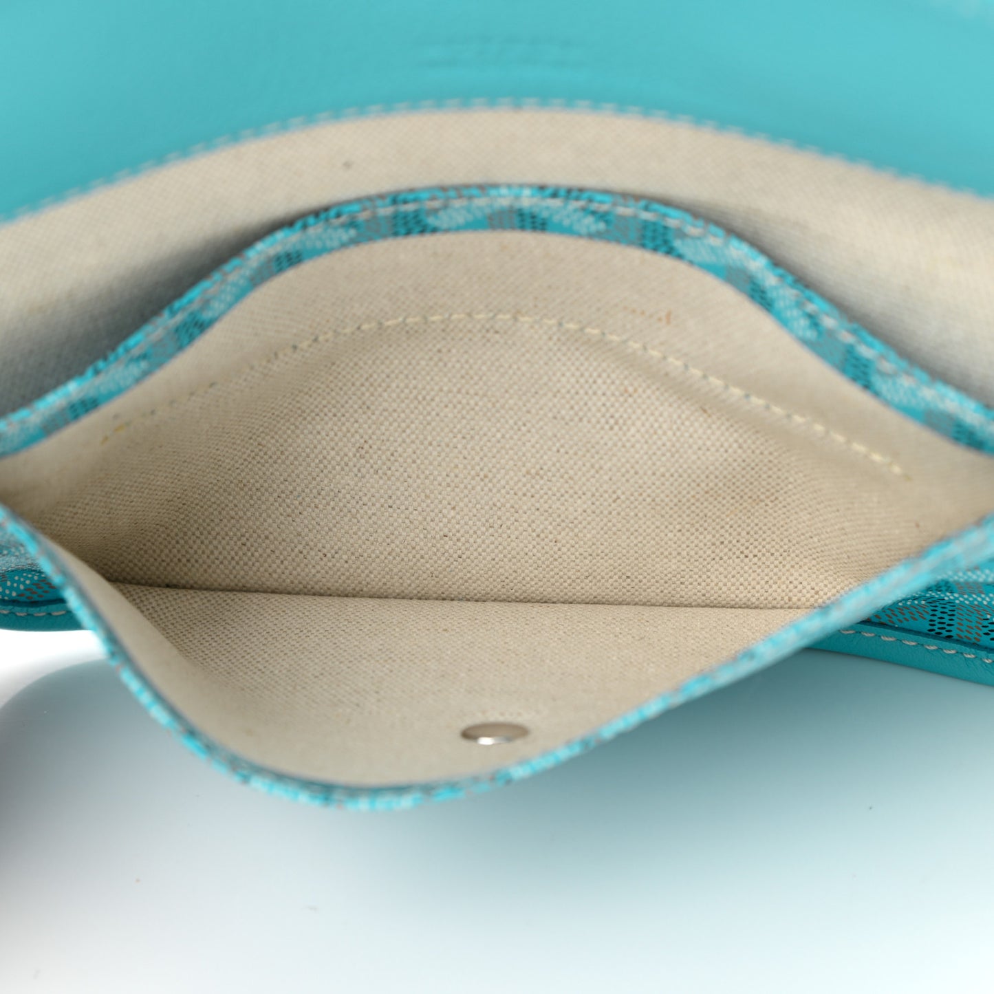 Goyardine Embroidered Flamingo Reversible Anjou PM Sky Blue