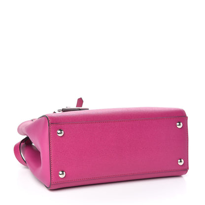 Fendi Vitello Elite Petite 2Jours Tote Magenta 5 of 10