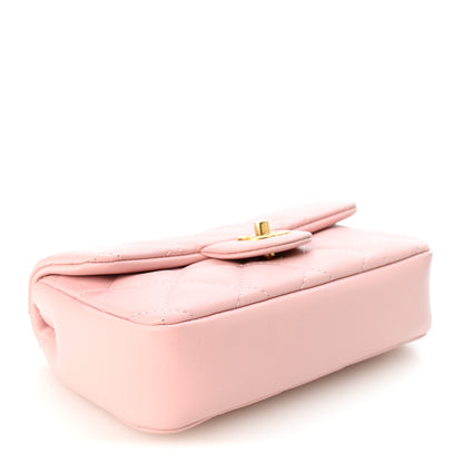 Chanel Lambskin Quilted Mini Heart Charms Flap Light Pink 4 of 11